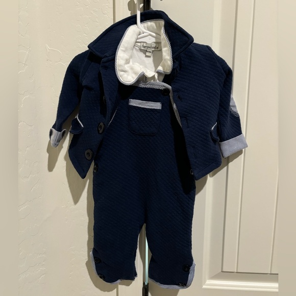 6/9 month 3 piece overalls and jacket - Picture 1 of 5